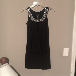 Wet Seal Black Minidress with Silver Sequins M